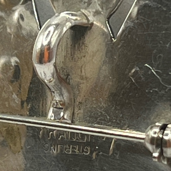 Navajo Butterfly sterling stone brooch - Picture 3 of 5